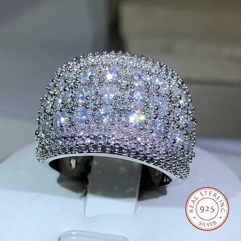 New luxury round 925 sterling silver pendant zircon engagement ring womens anniversary gift jewelry bulk salesXJ250412