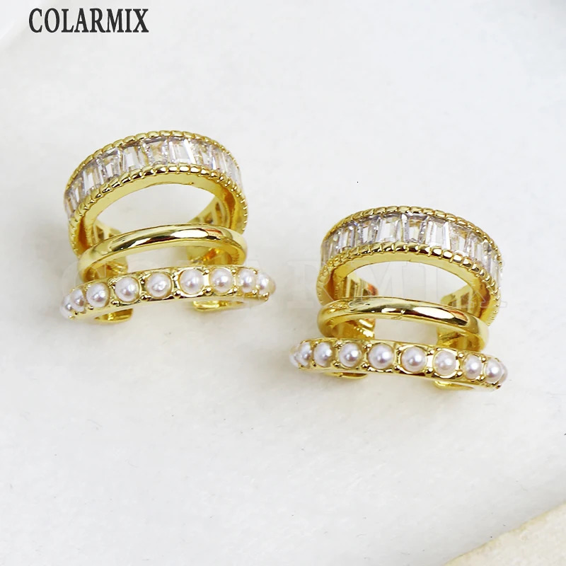5 Pairs Elegant Zircon Ear Cuff Without Piercing Clips earrings Pave Tiny Bead Jewelry Fashion Women Gift 31289 250103