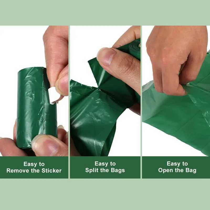 8-36 Rolls Pet Dog Poop Bags Biodegradable Compostable Dog Waste Bags Dispenser Outdoor Degradable Dog Excrement Bags SuppliesXJ250104