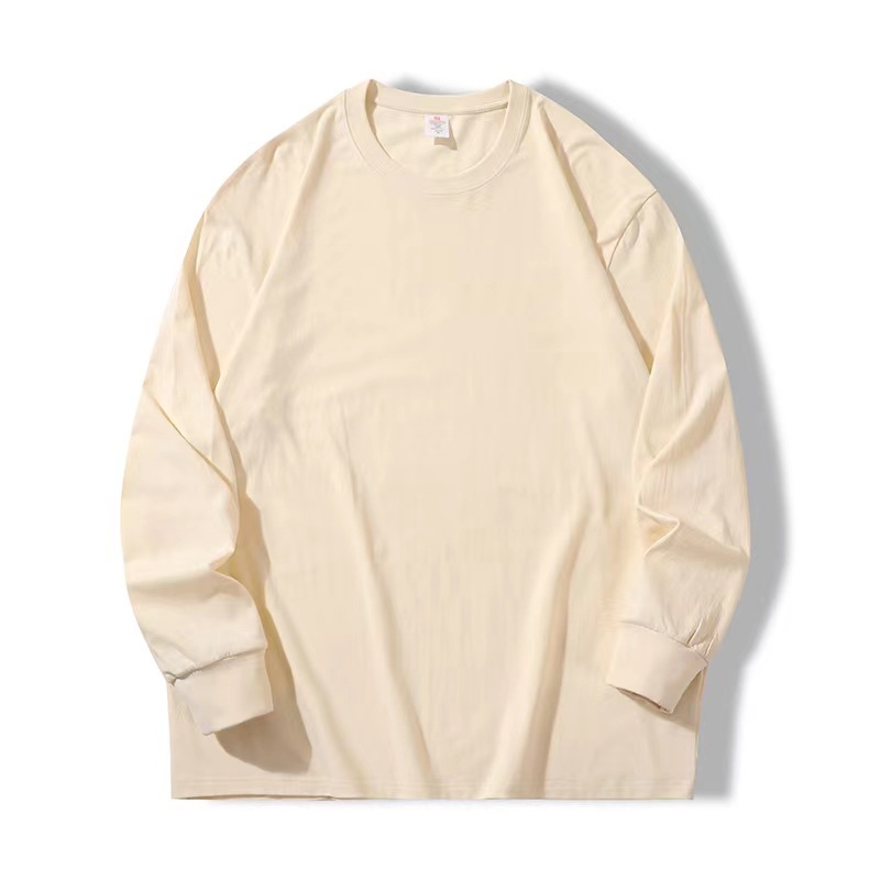 MU01032 Autumn quality men's pure cotton inner wear universal round neck pullover sweatshirt