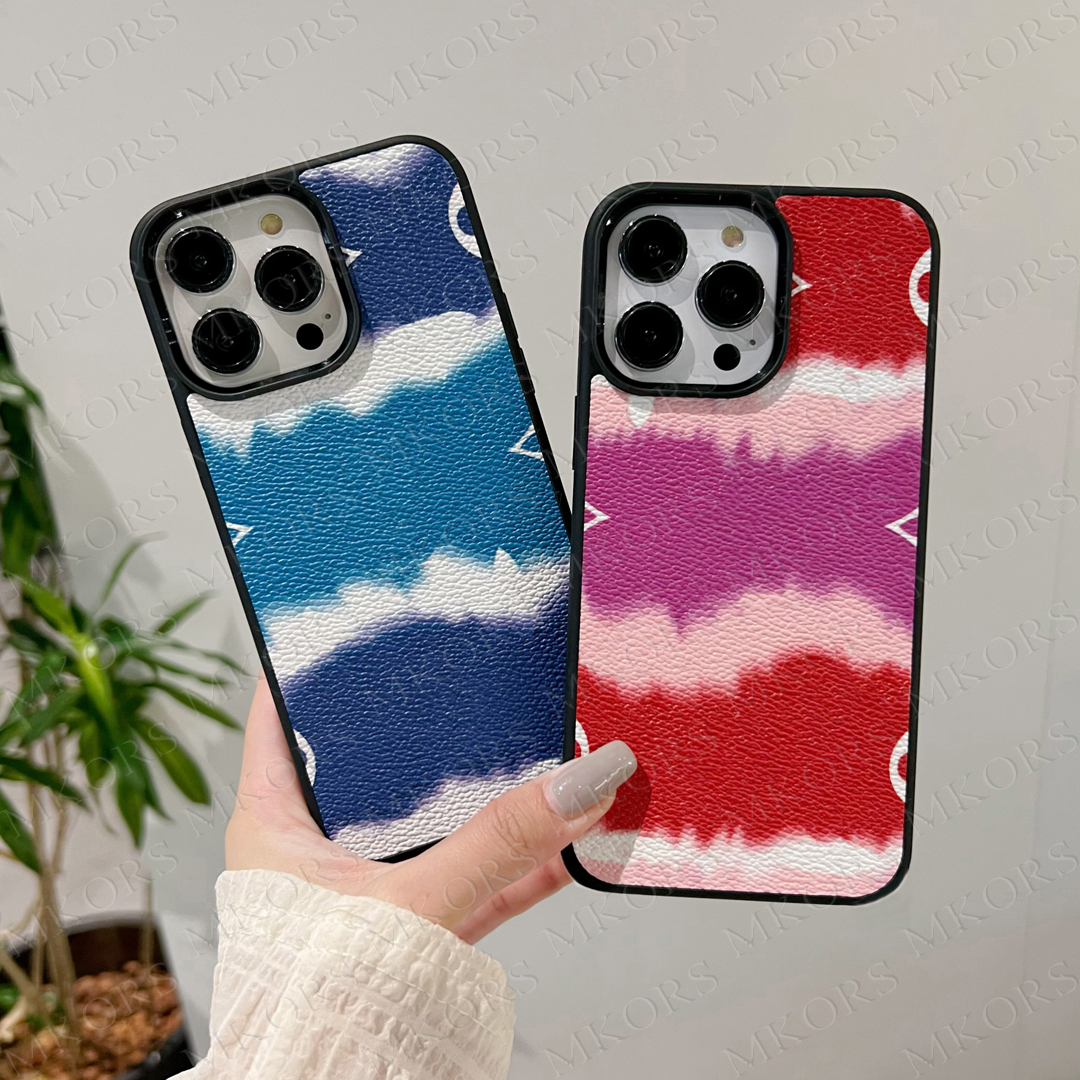 Luxury Gradiant Vivid Colorful Phone Case for iPhone 16 15 14 13 12 11 Pro Max Top Vogue Floral Designer Cover Samsung S25 Ultra S24 S23 S22 Galaxy Note 20 Z Flip 6 5 4 3 Fold