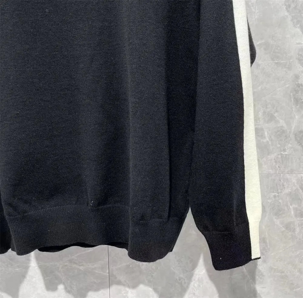 2025 Spring/Autumn Polo Shirt Mens Clothing Color Splicing Long Sleeve T-shirt UK Ultra Thin Collar Knitted Casual T-shirt Top 250103