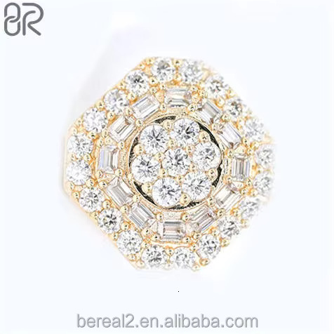 Vvs Earrings Fast Shipping Baguette Cut 10K 14K Gold Moissanite Dia Fine Jewelry Earring