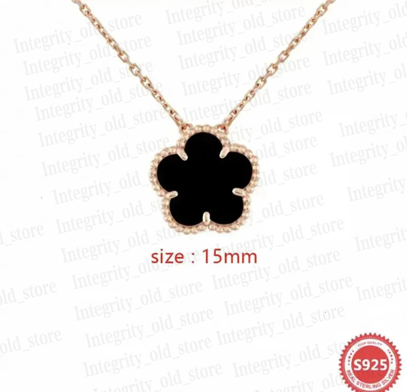 designer jewelry women vans cleefs necklace fuor leaf Clover necklaces vanly cleefs necklace moissanite 925 silver necklaces with box gold black green pink 467