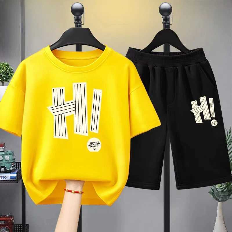 Summer Baby Girls Clothes Set Children Boy Letter Printed T-shirts and Shorts 2 Pieces Suit Kid Short Sleeve Top Bottom OutfitsXJ250104