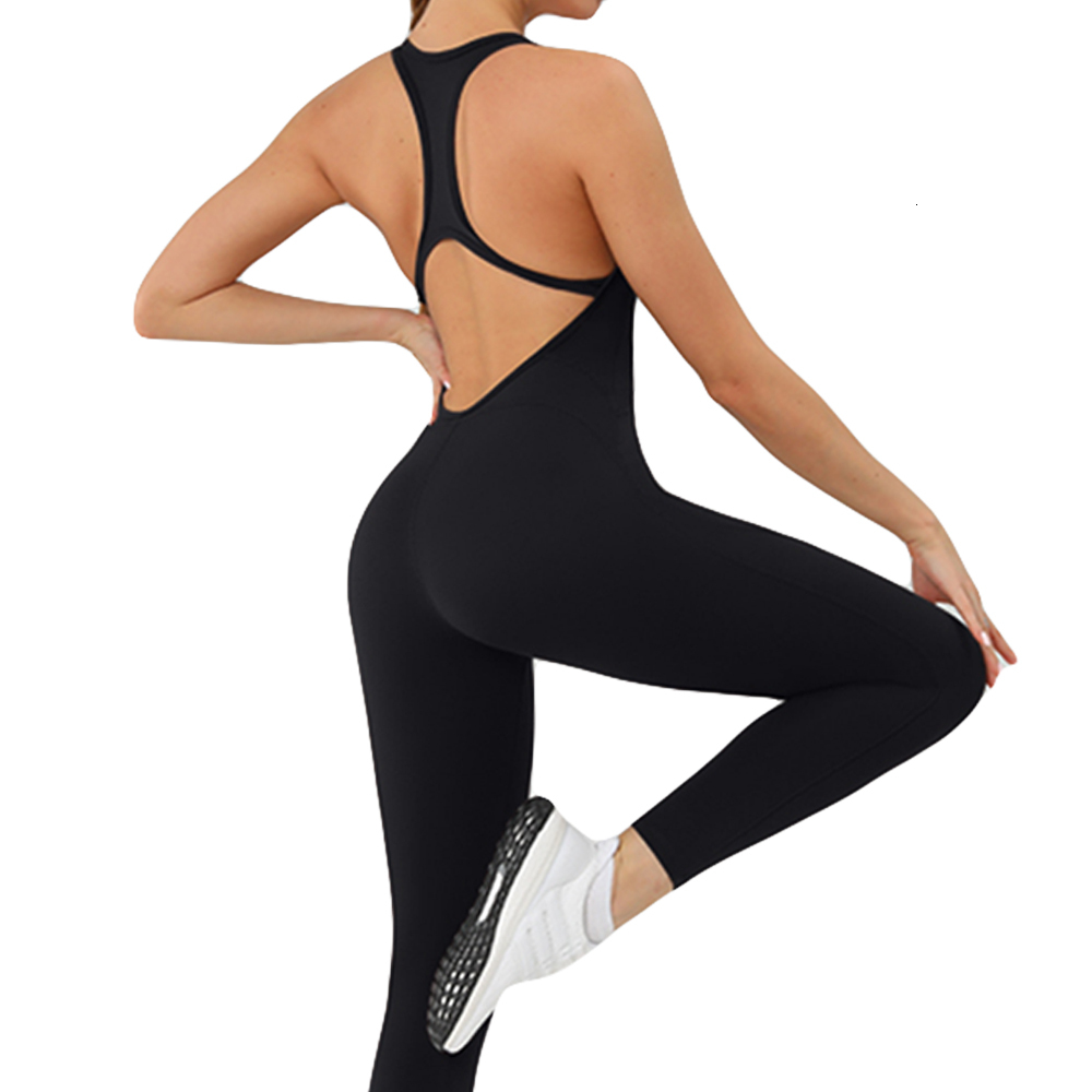Sexy Jumpsuit Fiess Sports Overalls Gym Clothing Set Yoga Wear Pilates Workout Clothes For Women Outfit Push-Up Tracksuit