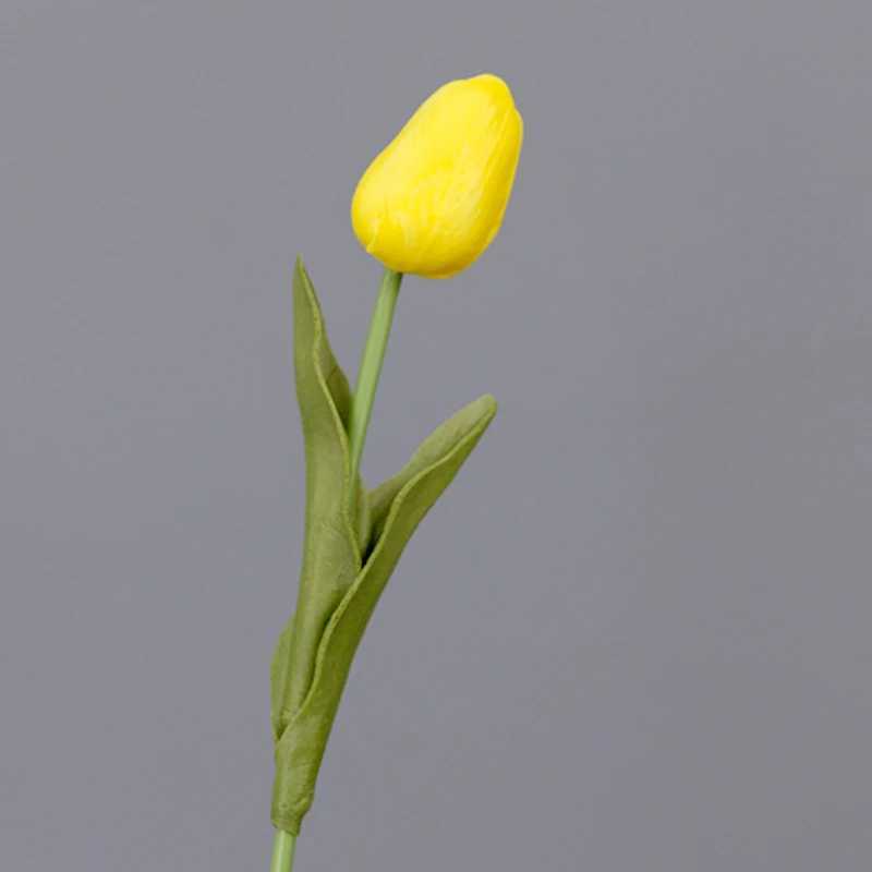 Pu mini tulip imitates granite red white ple green one touch tulip artificial flower room decoration desktop artificial W250104