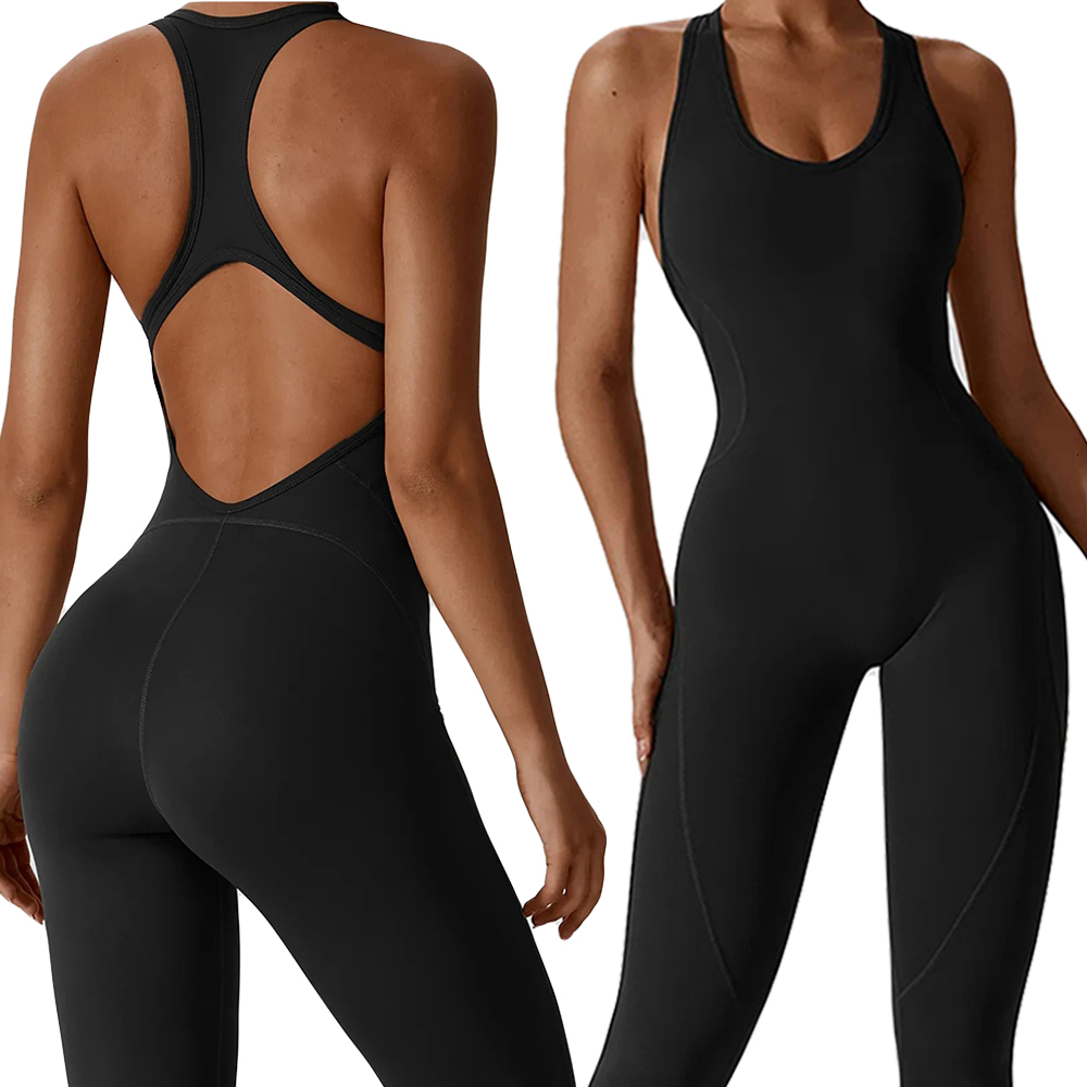 Sexy Jumpsuit Fiess Sports Overalls Gym Clothing Set Yoga Wear Pilates Workout Clothes For Women Outfit Push-Up Tracksuit