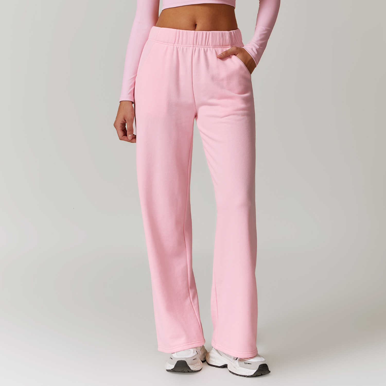 New Cotton Winter High Waist Running Women's Straight Leg Sports Casual Versatile Loose Yoga Pants