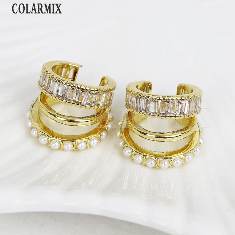 5 Pairs Elegant Zircon Ear Cuff Without Piercing Clips earrings Pave Tiny Bead Jewelry Fashion Women Gift 31289 250103
