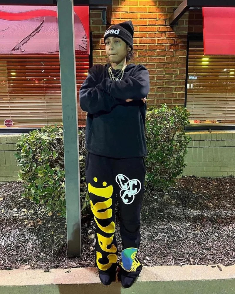 Y2K retro pants with letter printing graphic Harajuku Gothic hip-hop streetwear aesthetic casual mens Harajuku wide leg jeans 250103