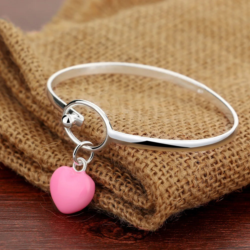 925 sterling silver jewelry mermaid pink love pendant bracelet high-quality jewelry selling sterling silver bracelet 250102
