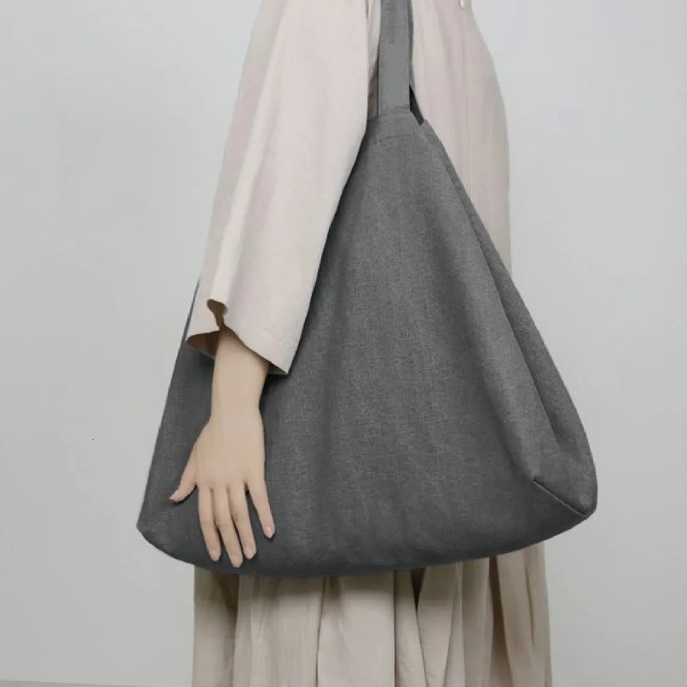 Large ECO Fashion Durable Women Student Cotton Linen Single Shoulder Bag Shopping Tote Flax Canvas Shopping Bags 250102
