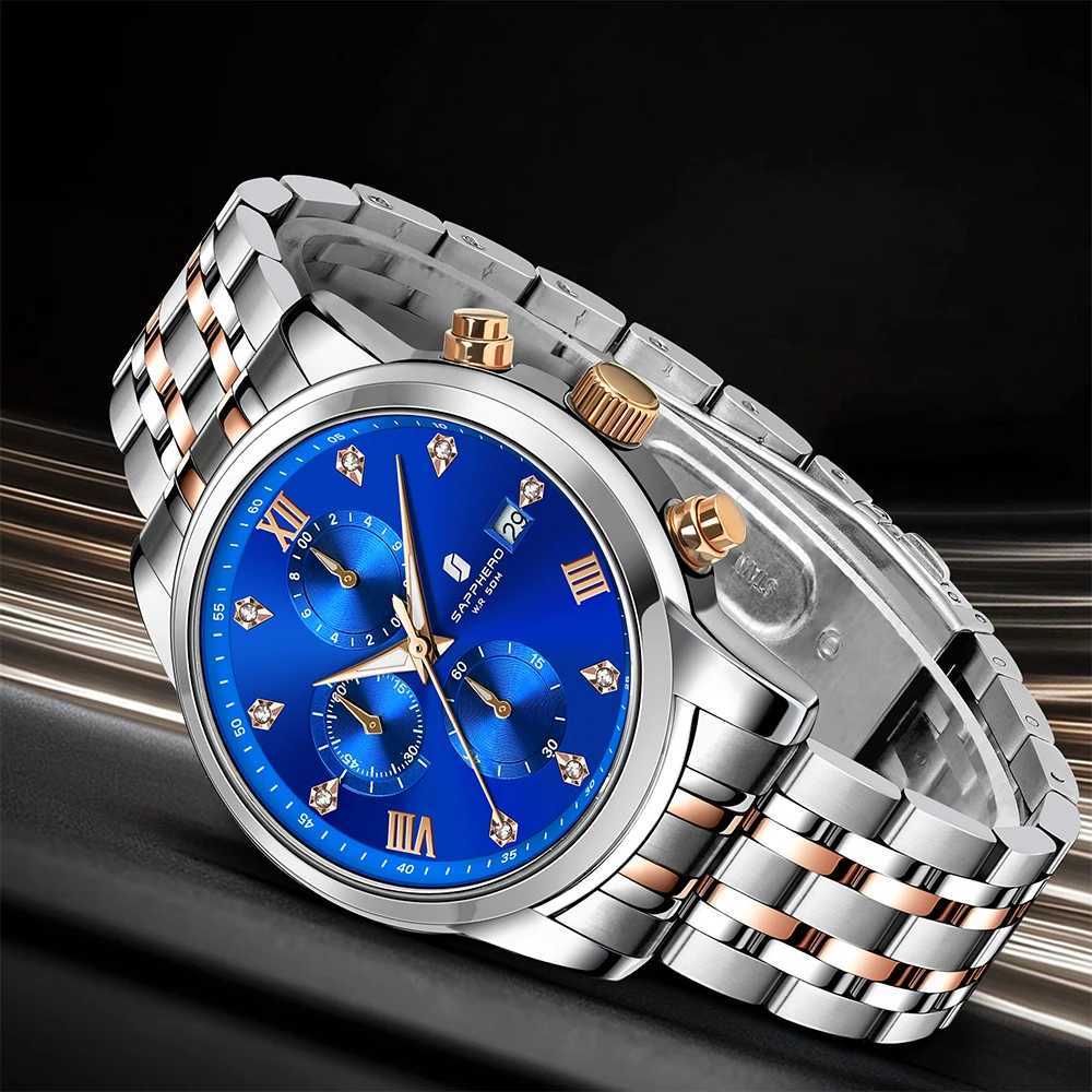 SPHERO Busin Mens Date Timer Waterproof Mens Stainless Steel Watch Japanese Enamel Watch W250104
