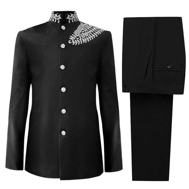 Customize Slim Fit Groom Tuxedos Designer New Fashion Two-Pieces Mens Suit Appliques Customized Business Casual Pockets Bridegroom Tailor Made Coat Pa