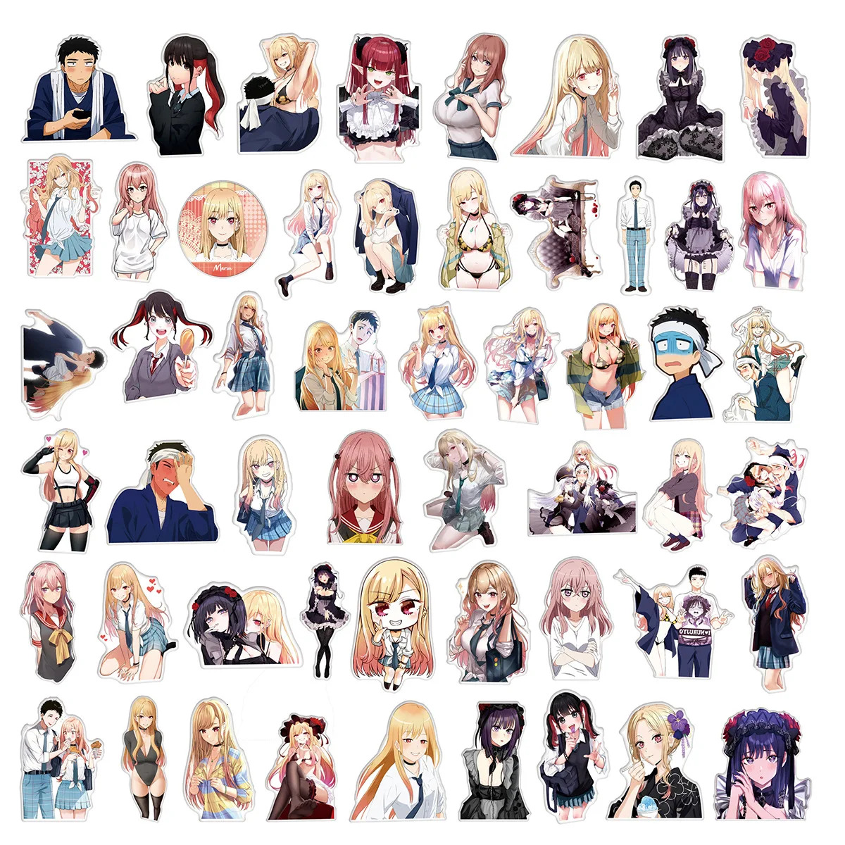Update 50Pcs Adult Anime Hentai Sexy Waifu Stickers Suncensored Decals For Laptop Phone Lage Cute Car Sticker Girls Toys