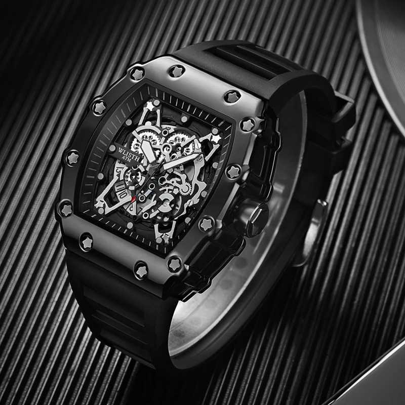 Foreign trade mens large dial quartz waterproof sports square luminous men W250104