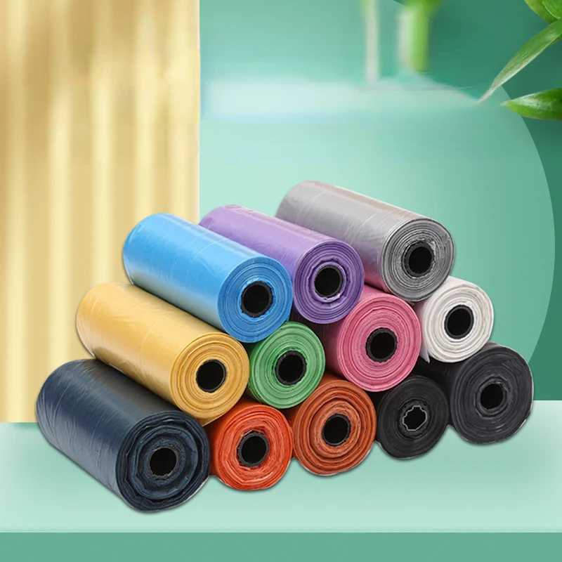 10 Rolls/1 Pack Pet Garbage Bag Dog Poop Bag Black and Multicolor Animal Stool Bags Portable Waste Disposable Pouch Bag 22*30cmXJ250104