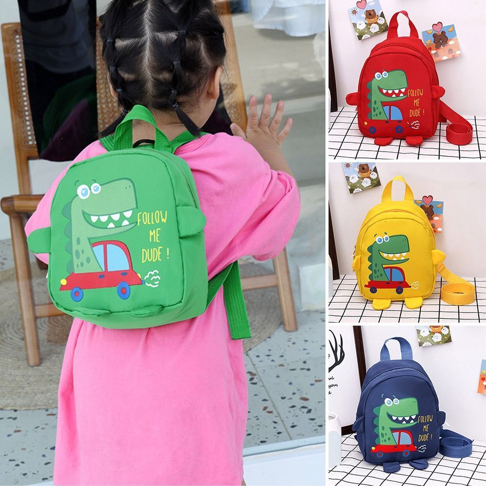 PT015,Anti-Lost Backpacks Kindergarten Schoolbag Toddler Rucksack Cartoon Dinosaur Baby Children Boys Girls School Bags
