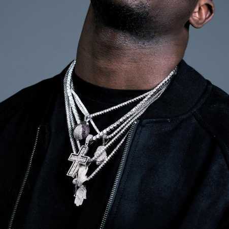 Iced Out 3mm Hiphop Tennis Chain 925 Sterling Silver 14k Gold Plated VVS Moissanite Tennis Chain