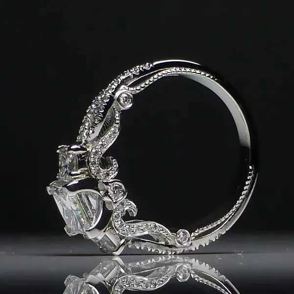 Vintage Three stone Lab Diamond Ring 925 sterling silver Bijou Engagement Wedding band Rings for Women Men Charm Party JewelryXJ250104