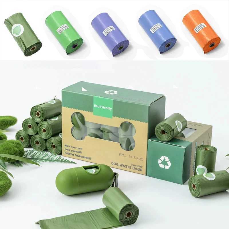 EPI Biodegradable Pet Waste Disposal Bag Cat Dog Poop Scooper Flat Mouth Style Thick Thin Regular Size Plain Top LevelXJ250104