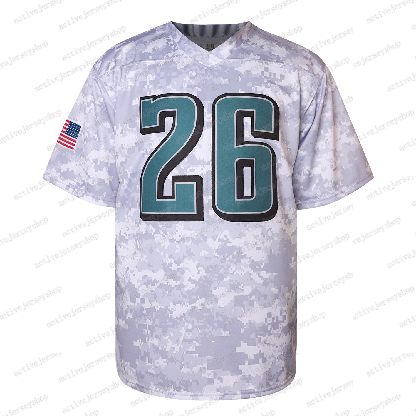 Men's 26Barkley Embroidered Camouflage Football jersey - Breathable and Moisture Absorbing, Suitable for Training and Sports