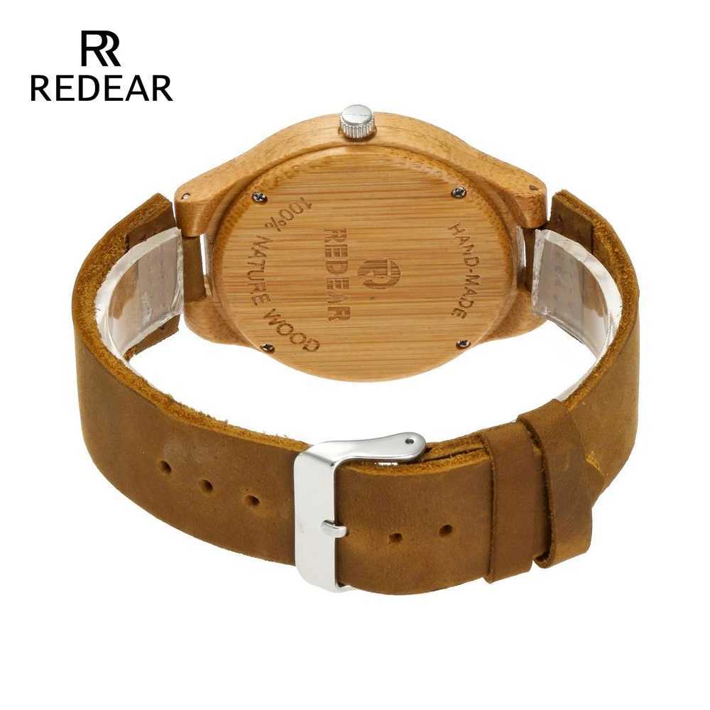 REDEAR OEM him and her reindeer style bamboo mens luxury leather wooden wristband as a holiday gift W250104