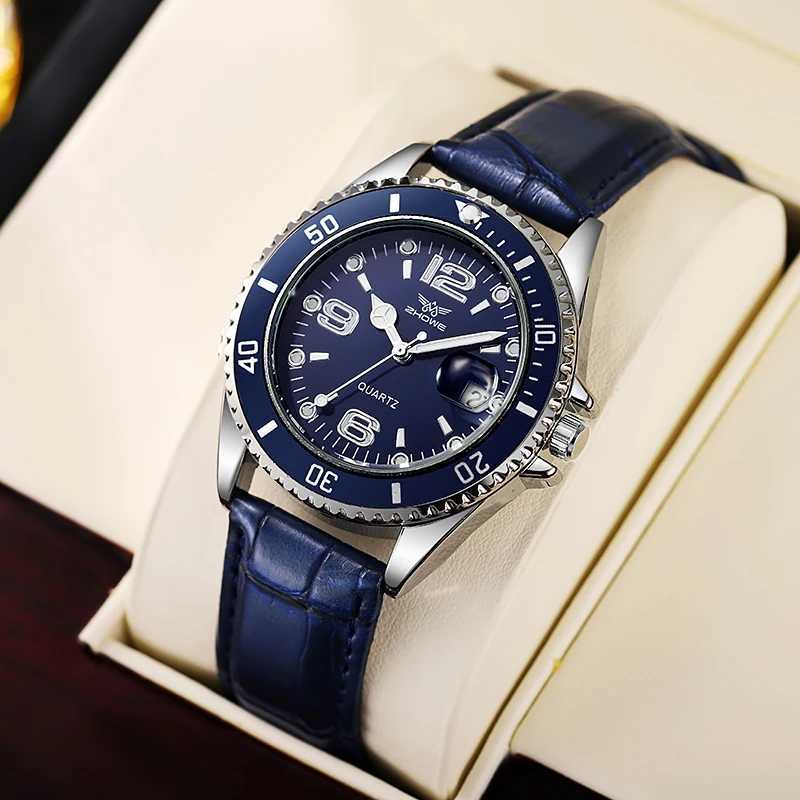 2022 New Mens Leather Str Relogio Mens Wrist Luxury Waterproof W250104