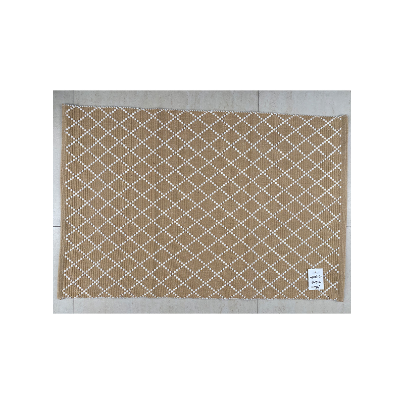 Superior Absorbent Handmade Cotton Floor Mat Modern Style Area Rugs for Living Spaces