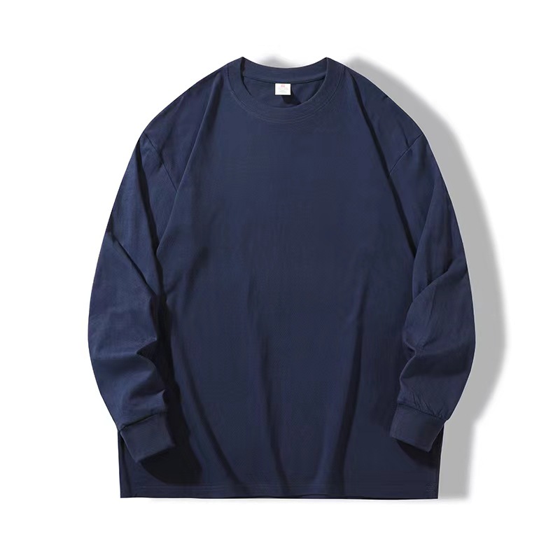 MU01032 Autumn quality men's pure cotton inner wear universal round neck pullover sweatshirt