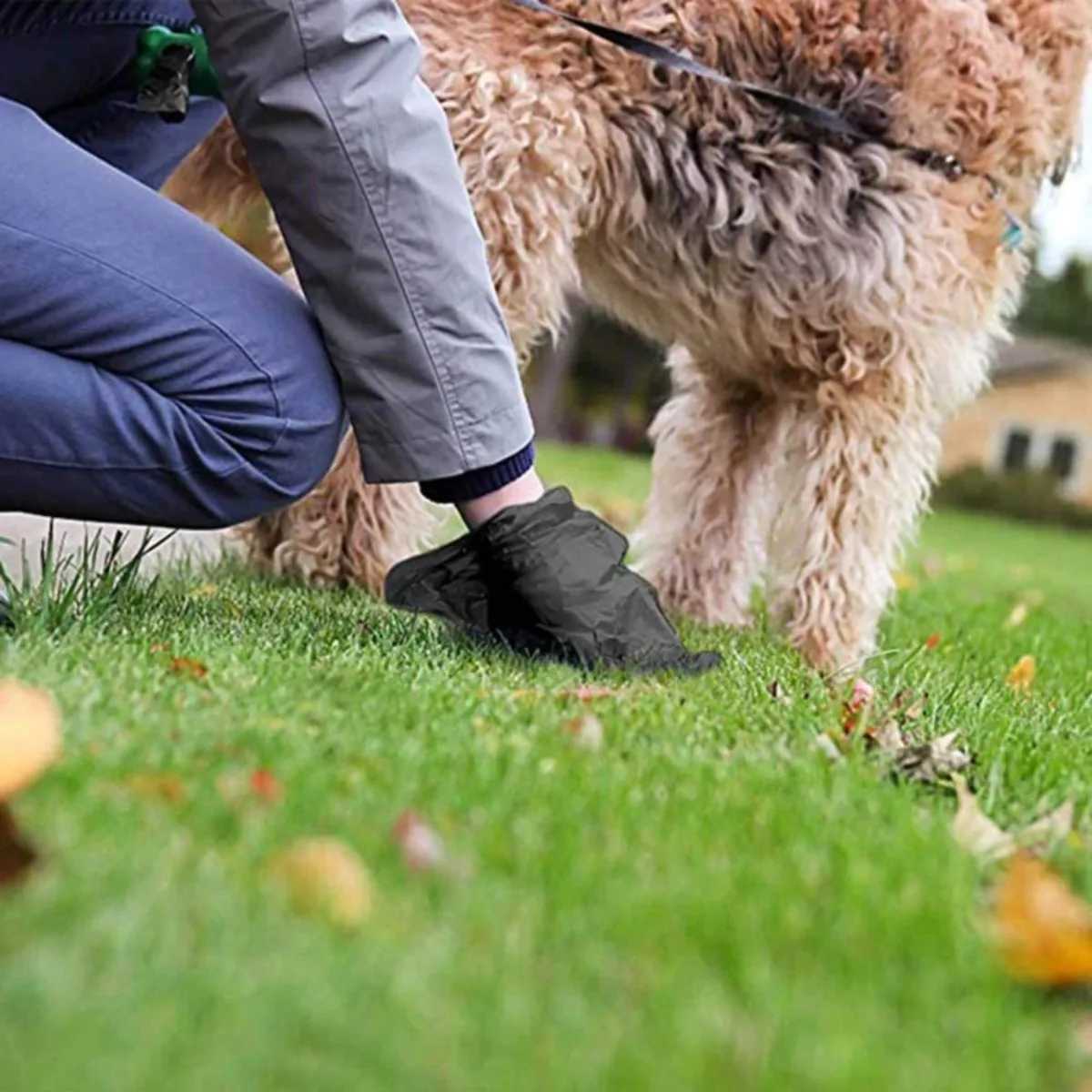 Pet Poop Bags Disposable Dog Perros Waste Bag Bulk Poop 5 Roll(75Pcs) Bags with Paw Prints Clean Pick Up Tools Pet ItemsXJ250104