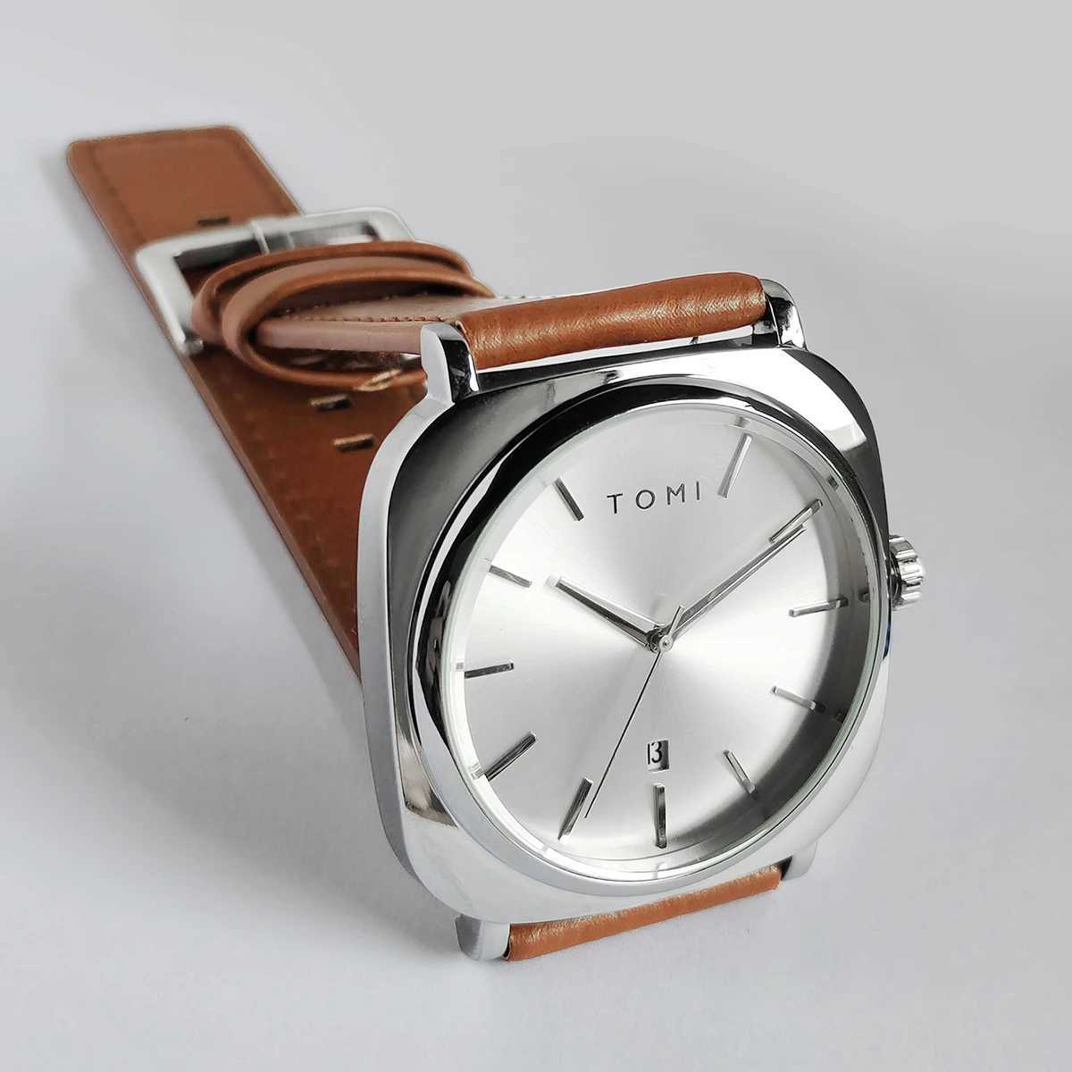TOMI Mens Fashion Busin Design Square Small Disc High Quality Mini Design Elegant Mens Quartz W250104
