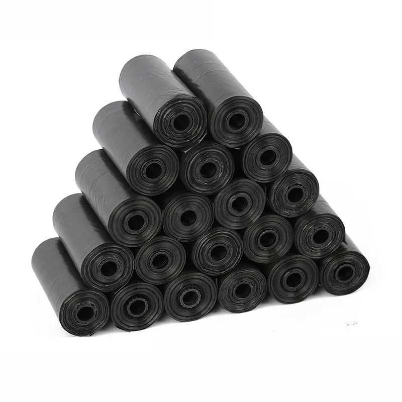 15Bags/Roll Pet Poop Bag Black Outdoor Portable Cleaning Bags Dog Poop Bag Dispenser Pet Supplies Pet ProductsXJ250104