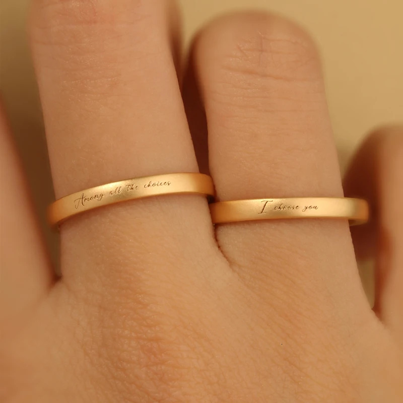 Customizable carving 18K/14K/10K Gold PT950 Platinum Diamond Couple Rings Exquisite Wedding/Engagement Gift 250103