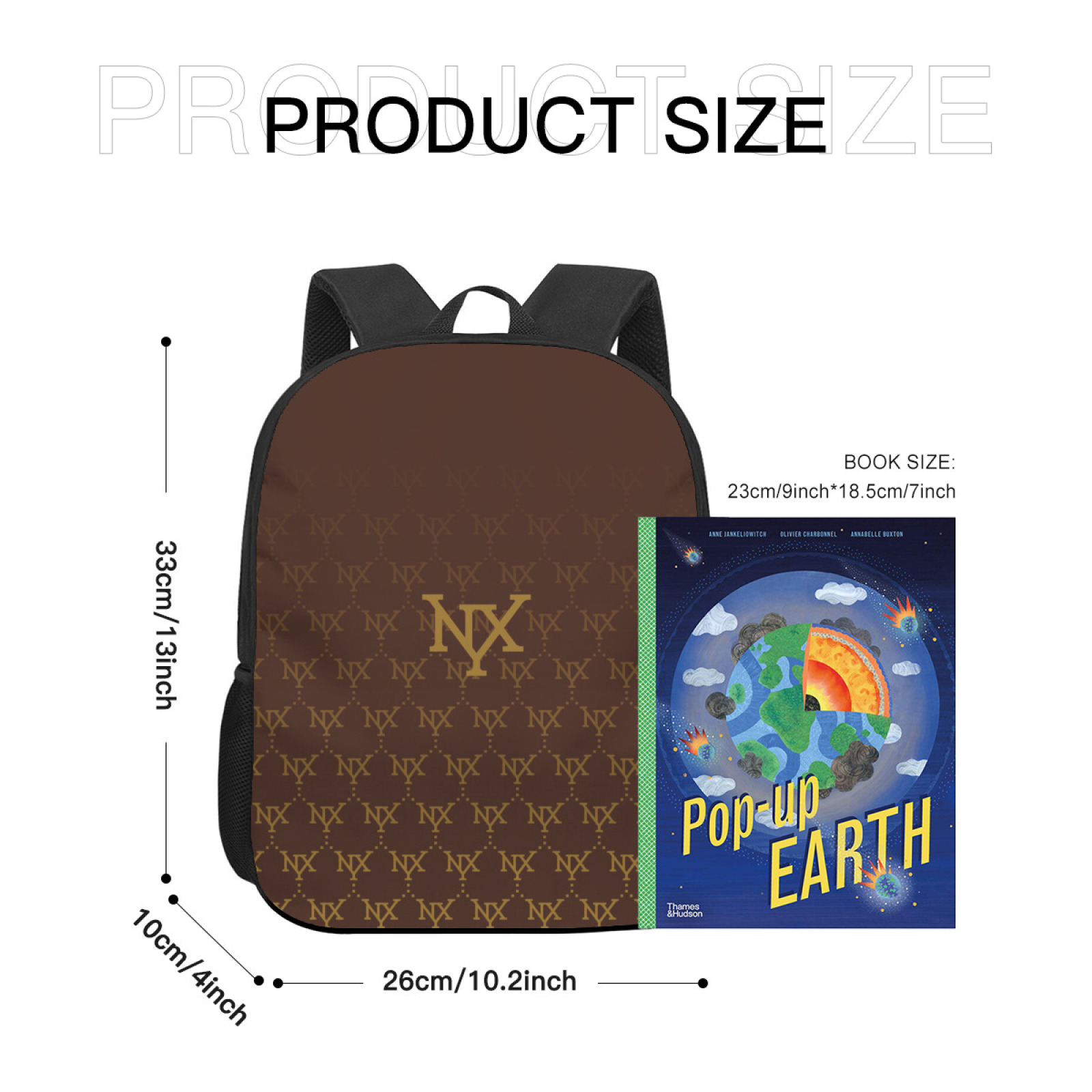 NXY 13 inch school bag designer bag luxury backpack children backpacks bookbags childrens fashion all-match classic letters back packs with dust bag