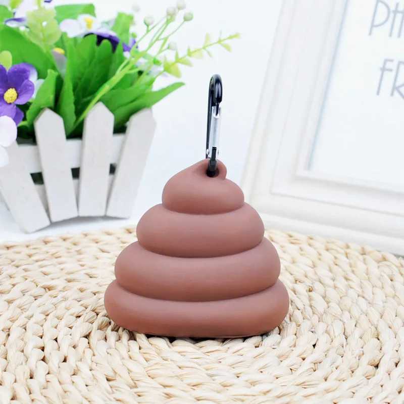 Stool-Shaped Silicone Pet Garbage Bag Dispenser Cat and Dog Hang-Out Buckle Portable Pet Toilet Bag Storage Box Dog SuppliesXJ250104