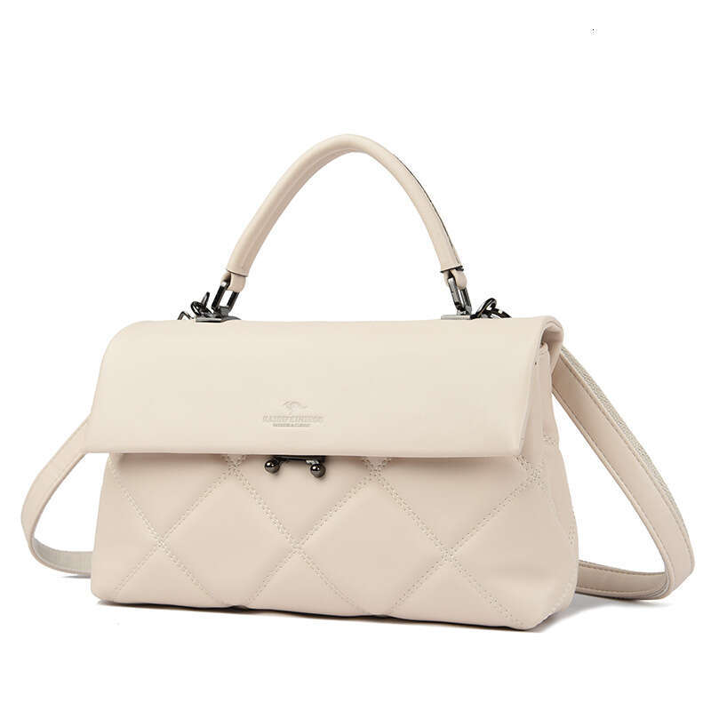 Women's Bags handbag Bag autumn and winter high-end niche handbag new middle-aged lady temperament crossbody diamond grid embroidered thread bag