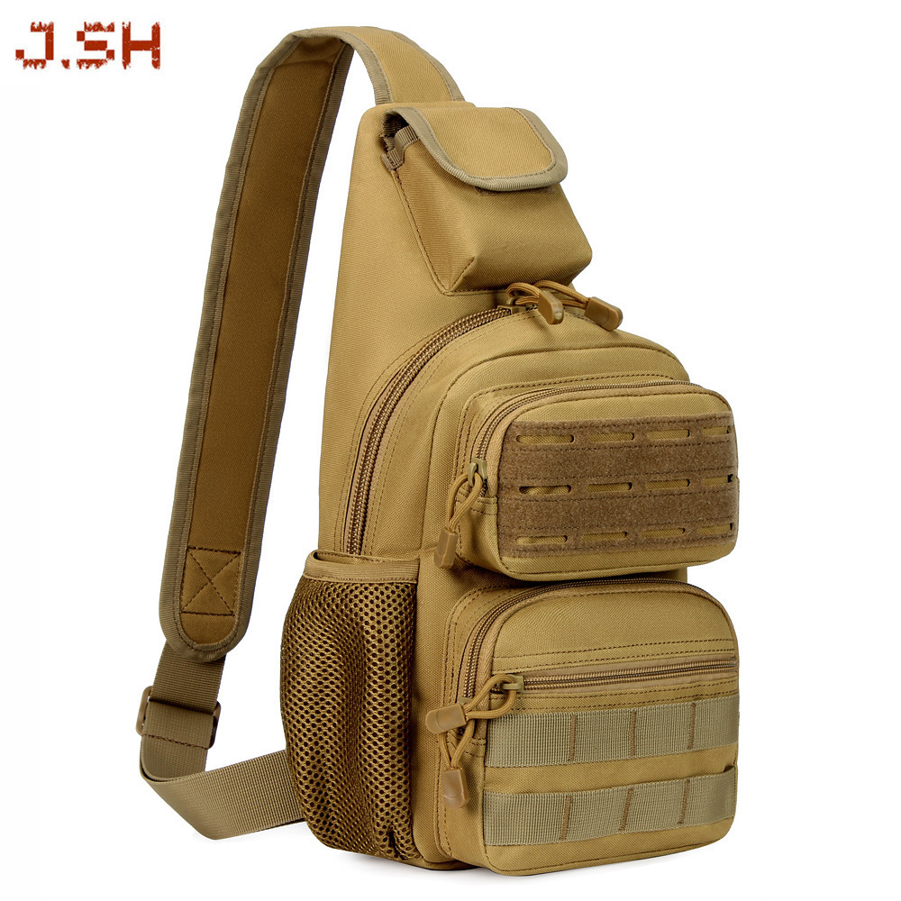 Junsheng's New Multifunctional Sports Outdoor Tactical Chest Military Camouflage Handheld Shoulder Crossbody Bag, Cycling Travel