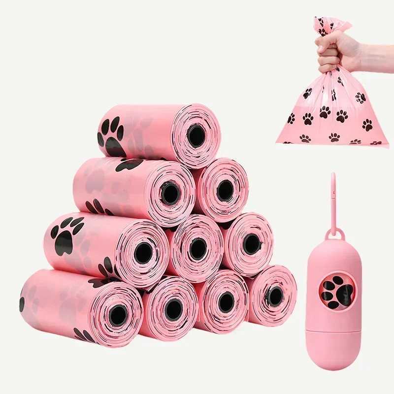 120 Rolls Dog Poop Bag Outdoor Cleaning Poop Bag Dog Toilet Porta Bolsa Caca Perros 15Bags/Roll Refill Garbage Bag Pet SuppliesXJ250104