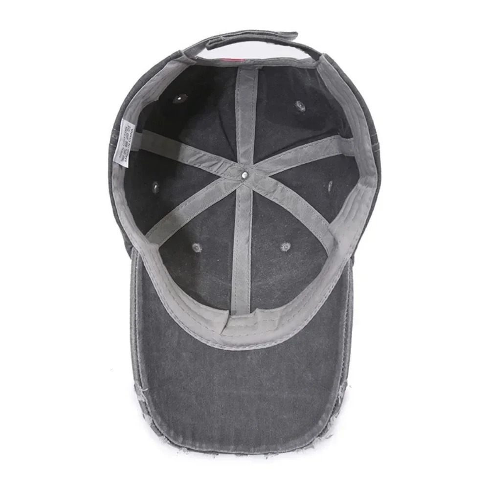 Vintage Fashion Old Washed Denim Peaked Cap Soft Top Printed Letter Sun Hat for Women All-match Retro Baseball Cap for Men 250103