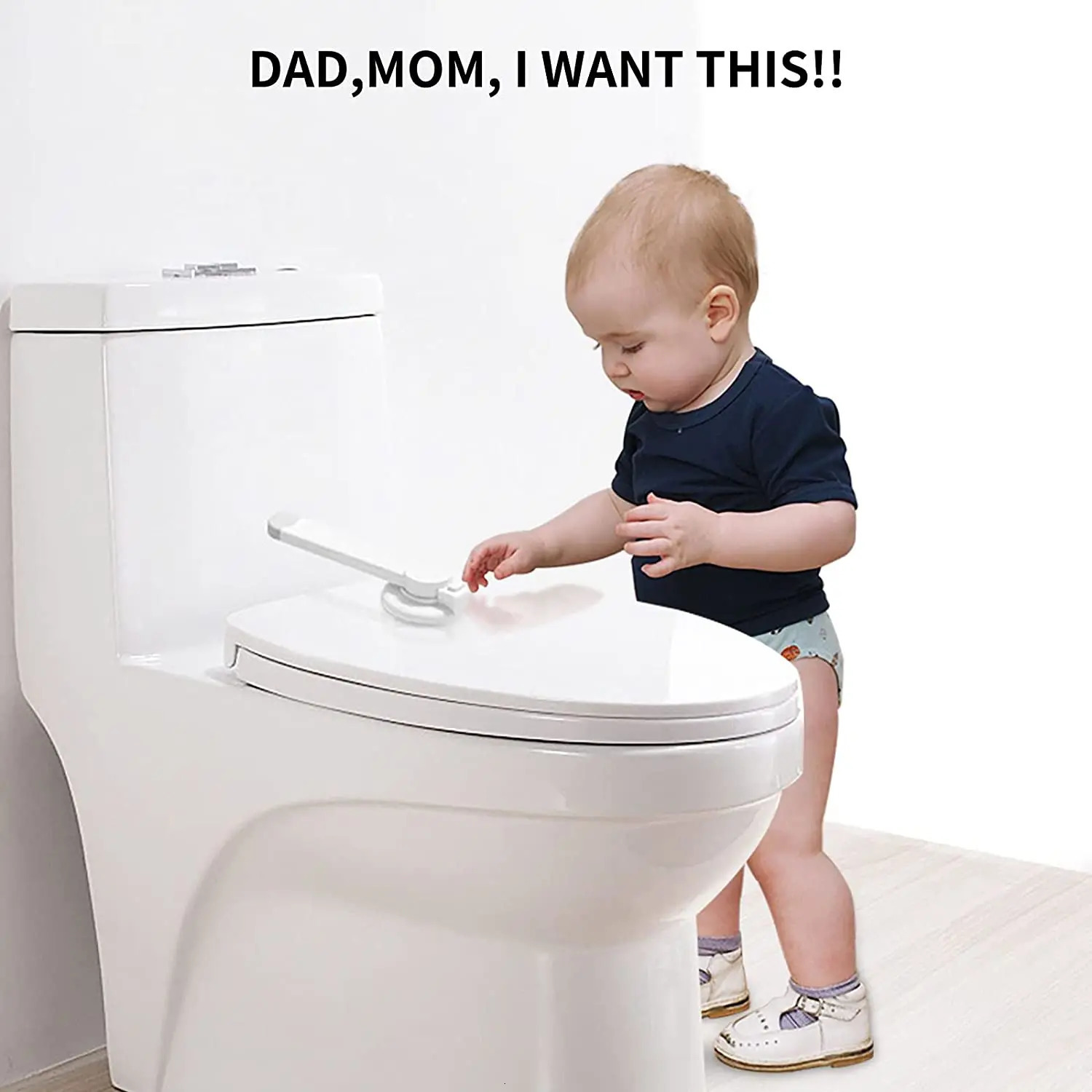 Baby Toilet Locks Children Safety Equipment Protection Kids Proof Bathroom Lids Seat with Adhesive 241230