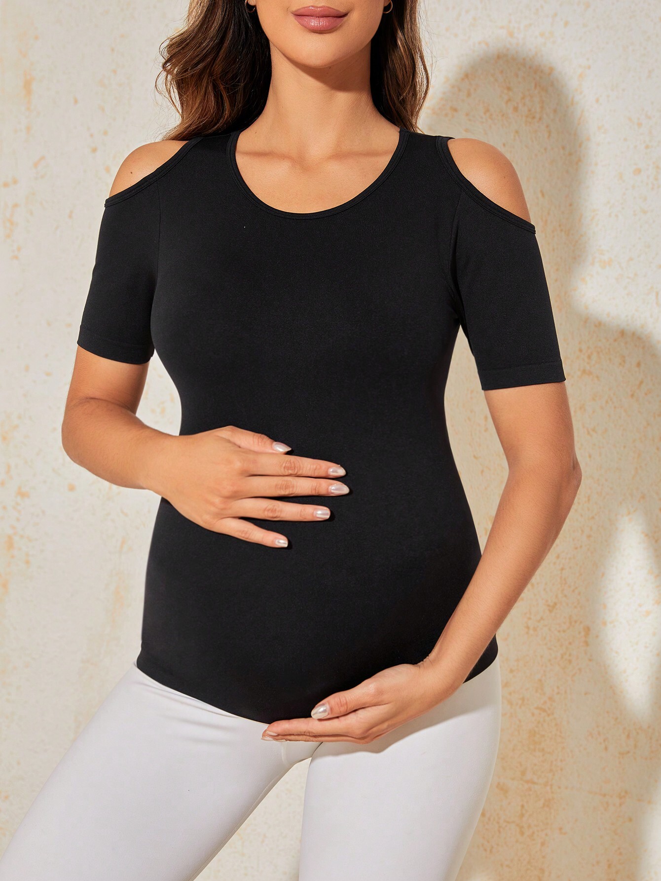 Womens Maternity Shirts Tops Short Sleeve Pregnancy Tshirt Crew Neck Tees
