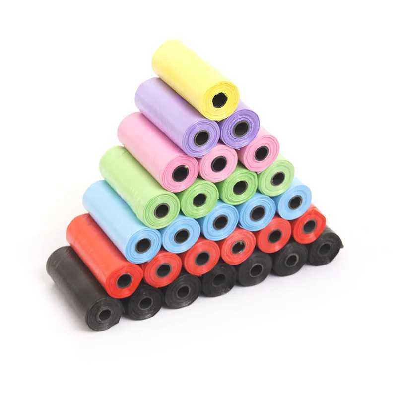 300pcs Random Color Cartoon Paw Graphic Dog Poop Bags Pet Poop Bags Leak-Proof Dog Waste Bags For Pet Supplies NewXJ250104