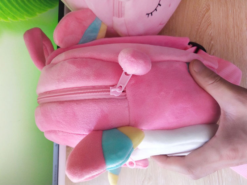 Children's Cute Plush Cartoon Unicorn Casual Backpack, Suitable For School, Travel, Kids School Baby Bag