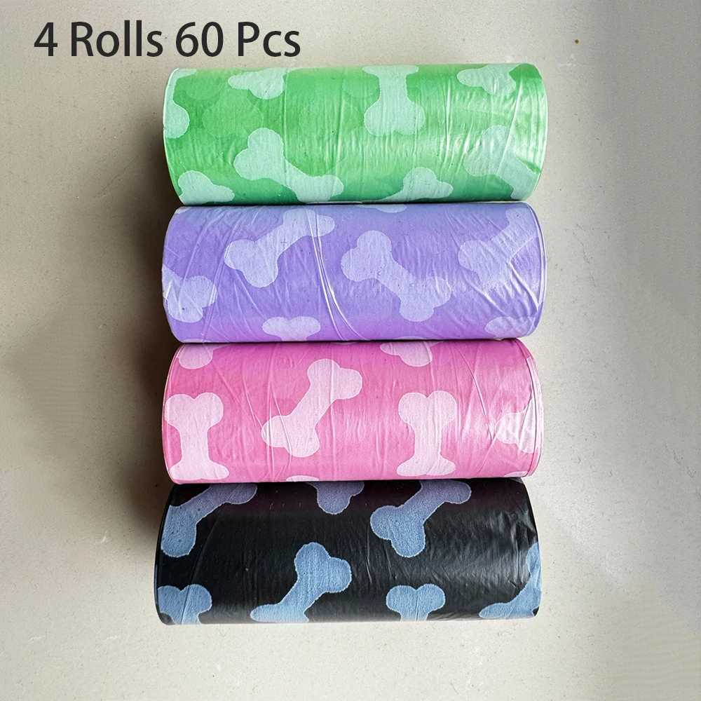 Pet Supplies Dog Poop Bags for Waste Refuse Cleanup Printing Bones Poop biodegradable Bag Outdoor Home Clean Refill Garbage BagXJ250104