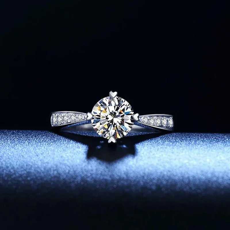 925 Sterling Silver Zircon Adjustable Engagement Rings For Women Wedding Elegant Jewelry Ladies Accories GiftsXJ250514