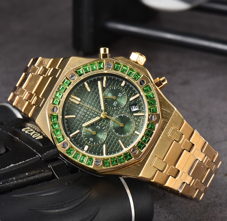 series inlaid diamond mens watch high quality designer stainless steel waterproof brand sports fashion quartz lady Watch diamond stopwatch with box watch