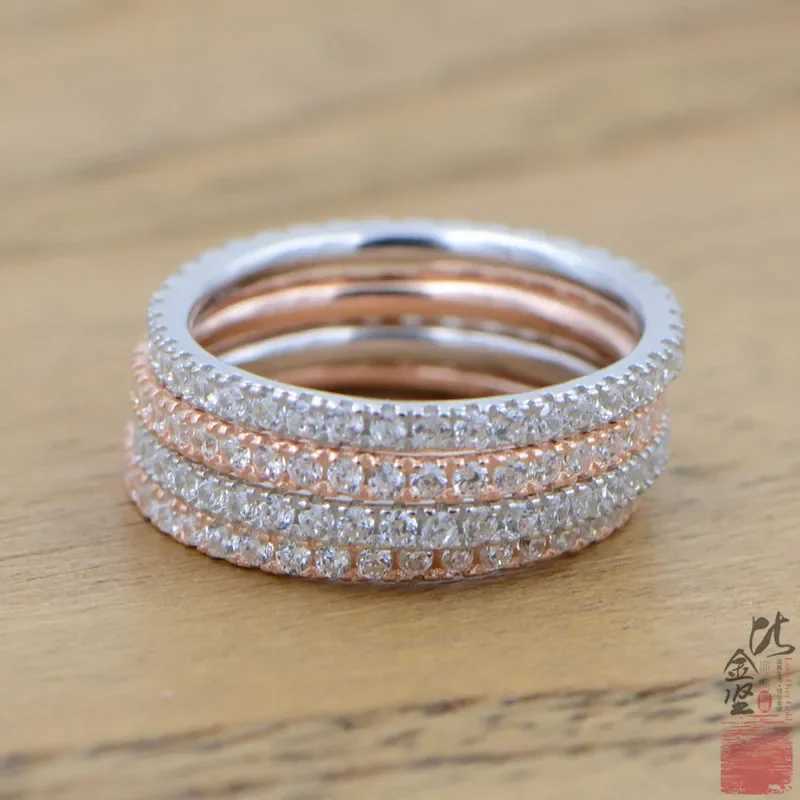DIWENFU 14K Rose Gold Jewelry Ring for Women Fine Anillos De Bizuteria Silver 925 Jewelry Diamond Ring 14 K Rose Gold BizuteriaXJ250104