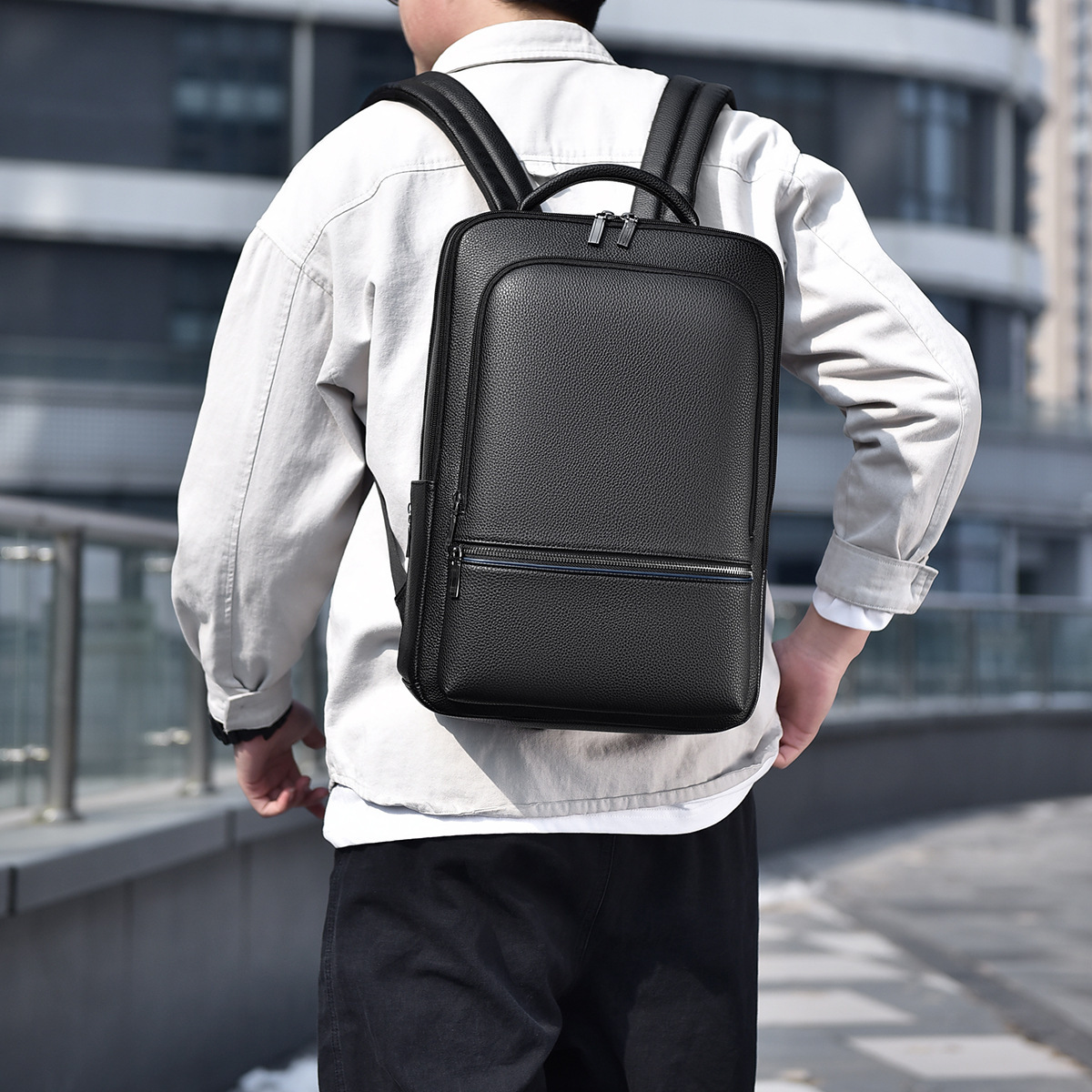 New Multifunctional Large Capacity Men's Commuting Computer Bag Business Travel Leisure Backpack 2024